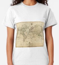 Vintage Map of The World (1800) Classic T-Shirt