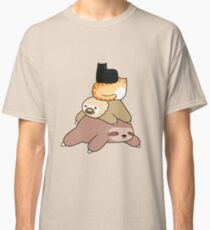 Sloth and Cat Pile Classic T-Shirt
