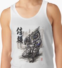 Mass Effect Garrus Sumie style with Japanese Calligraphy Men's Tank Top