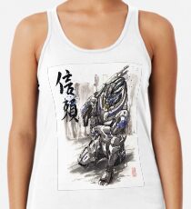 Mass Effect Garrus Sumie style with Japanese Calligraphy Women's Tank Top