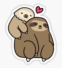 Two Toed Sloth and Three Toed Sloth Sticker
