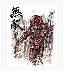 Mass Effect Urdnot Wrex Sumie style Photographic Print