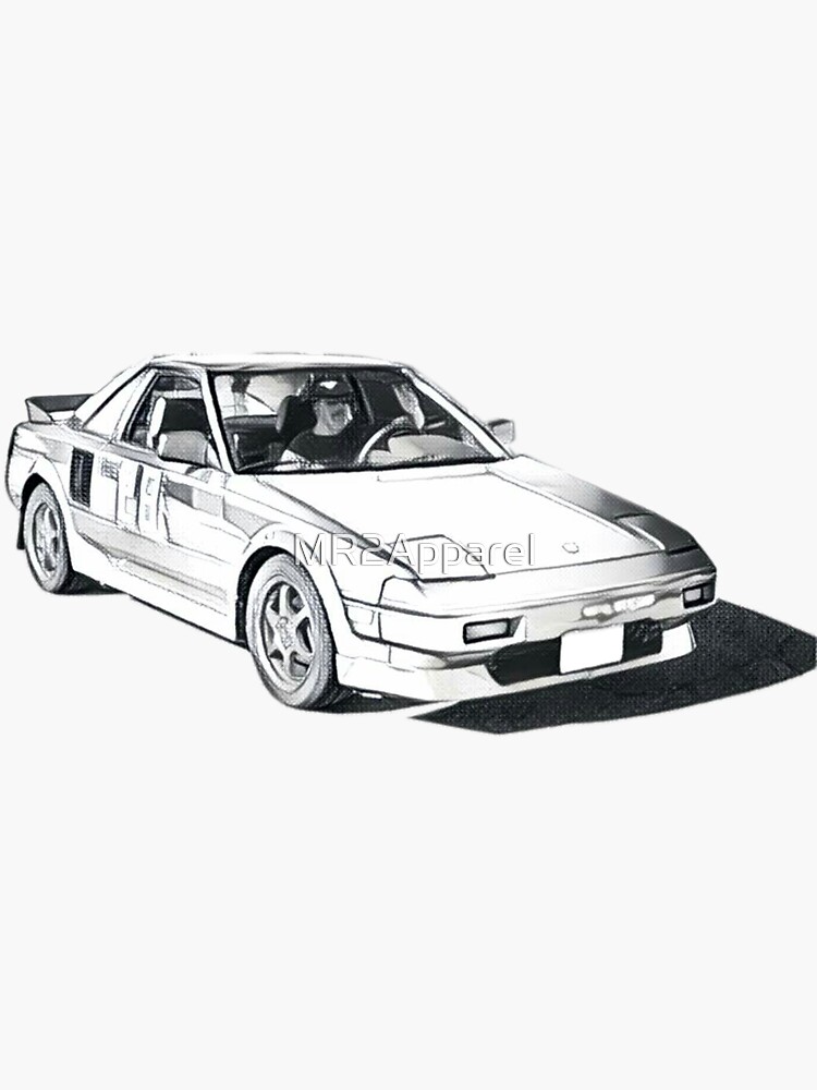 "AW11 Toyota MR2 Sketch Race Day" Sticker by MR2Apparel | Redbubble