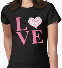 LOVE VOLLEYBALL Women's Fitted T-Shirt