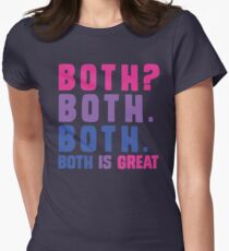 Both? Both. Both. Both is great - bisexual flag colors Women's Fitted T-Shirt