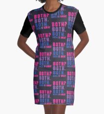 Both? Both. Both. Both is great - bisexual flag colors Graphic T-Shirt Dress