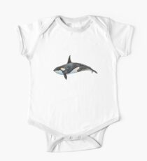 Orca auf Blau Baby Body Kurzarm