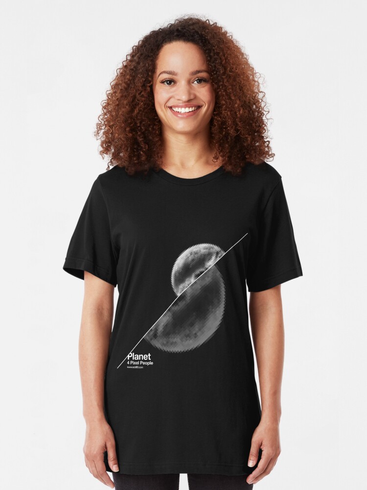 Alternate view of Planet 4 pixel people Slim Fit T-Shirt