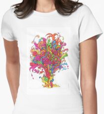 Psychedelic Fountain of Color Women's Fitted T-Shirt