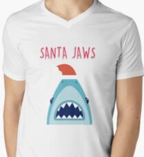 Santa Jaws Men's V-Neck T-Shirt