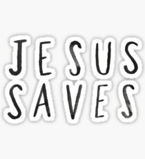 Jesus Saves x Navy Sticker