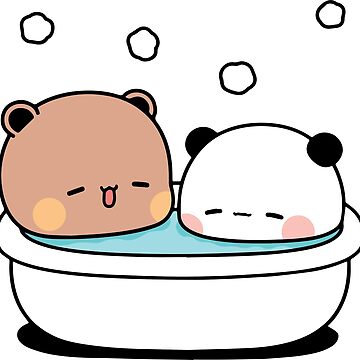 Bear and Panda Bubu Dudu Bath | iPad Case & Skin