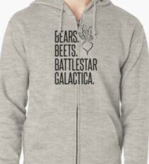 Bears Beets Battlestar Galactica Zipped Hoodie