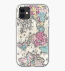 Vintage Map of The World (1852) iPhone Case