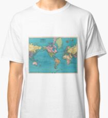 Vintage Map of The World (1897) Classic T-Shirt