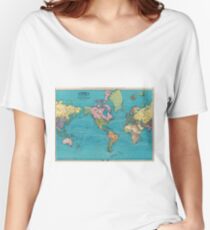 Vintage Karte der Welt (1897) Loose Fit T-Shirt