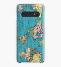 Vintage Map of The World (1897) Case/Skin for Samsung Galaxy