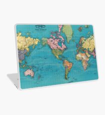 Vintage Karte der Welt (1897) Laptop Skin