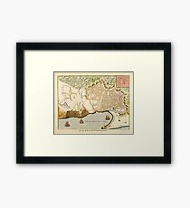 Map Of Barcelona 1700 Framed Print