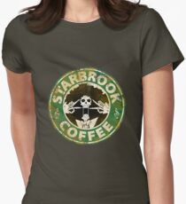 Starbrook Coffee Grunge Women's Fitted T-Shirt