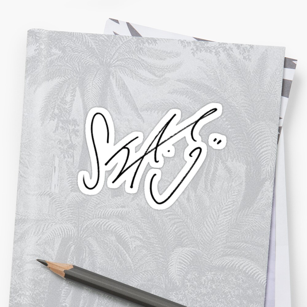  BTS Jin Signature  Sticker by musicalsamurai Redbubble