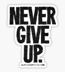 Pegatina Never Give Up Black Text Camisetas y artículos para el hogar