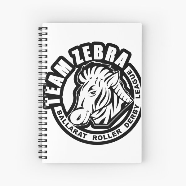 BRDL "Team Zebra" Logo - Clothing, Phone Cases, Notebooks & MORE Spiral Notebook