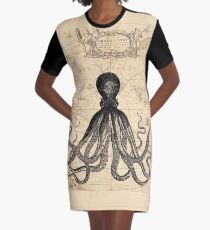 The Kraken Is All Graphic T-Shirt Dress
