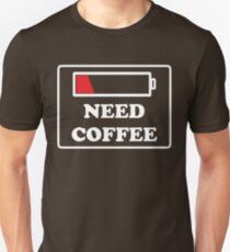 Camiseta unisex Necesita café de baja energía