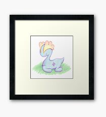 Sleepy Dino Framed Print
