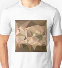 Burlywood Abstract Low Polygon Background Unisex T-Shirt