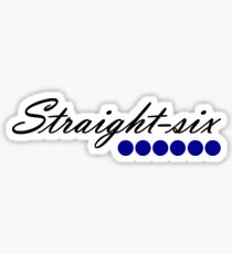 Straight 6 blue Sticker