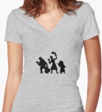Frequentierte Villa Per Anhalter Geister Tailliertes T-Shirt mit V-Ausschnitt