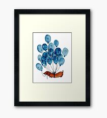 Dachshund dog and balloons Framed Print