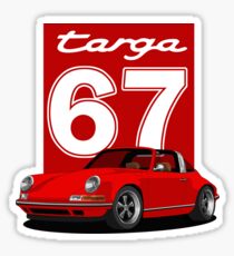 Porsche 911 red targa Sticker