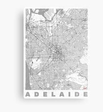 Adelaide Map Line Metal Print