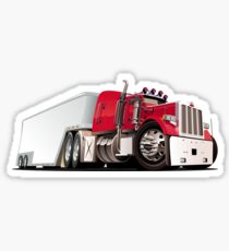 Cartoon Semi Truck Sticker