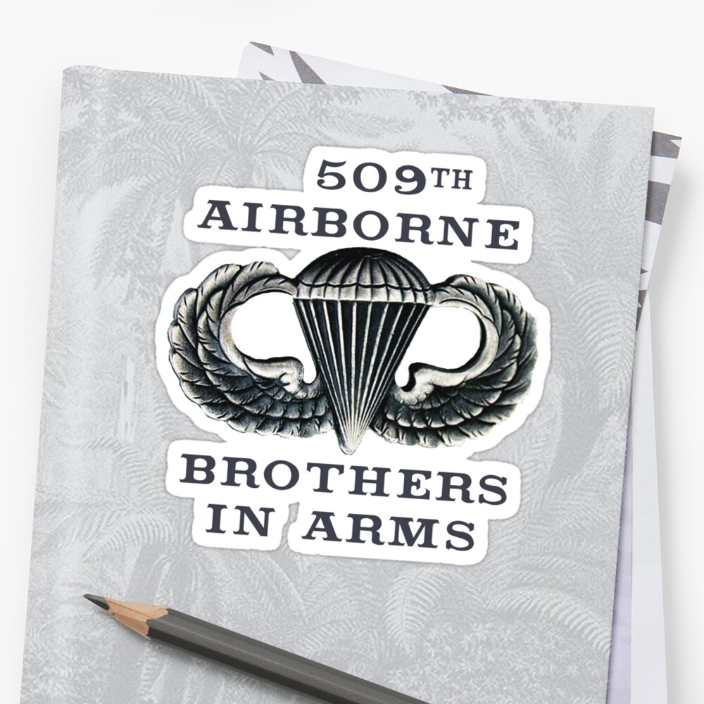 "Jump Wings - 509th Airborne - Brothers In Arms" Sticker By Buckwhite ...