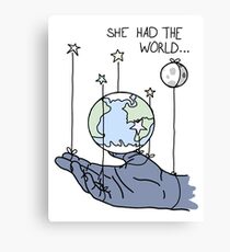She Had The World Lyrics Canvas Print