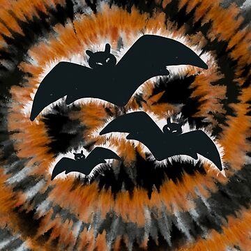 Bengals Orange and Black Spiral Tie Dye T-Shirt (Halloween)