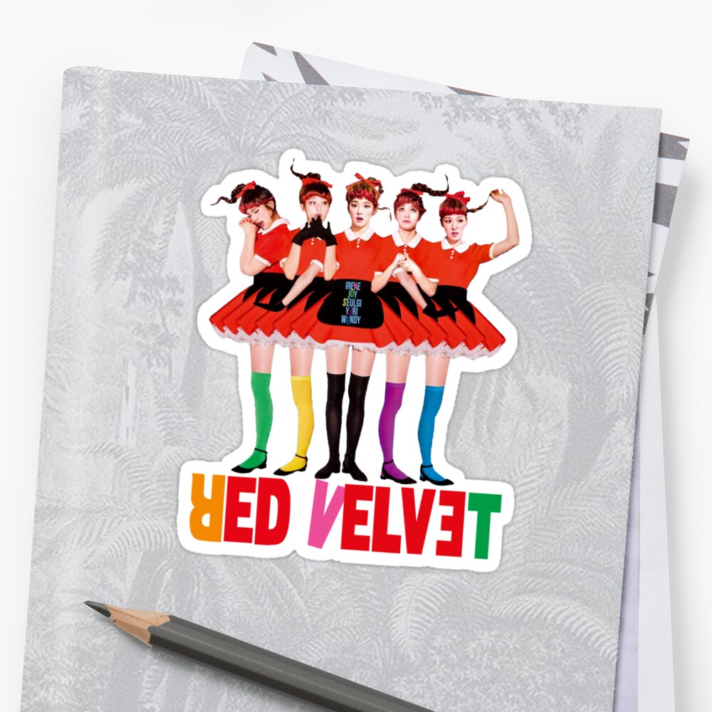 red velvet dumb dumb stickers by lyssaluk redbubble