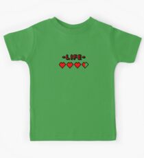 8-bit gamer lifebar Kids Tee