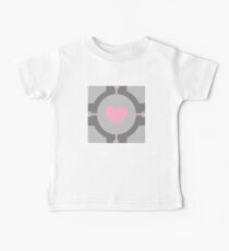 Portal Companion Cube Minimalistisch Baby T-Shirt