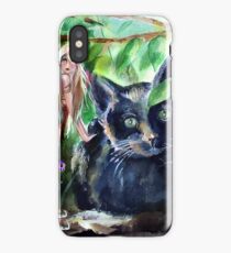 Midnight with Fairy in the Woods iPhone Case
