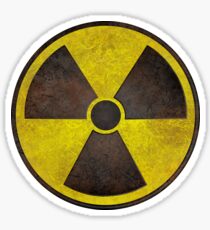Radioactive Fallout Symbol - Scratched Sticker