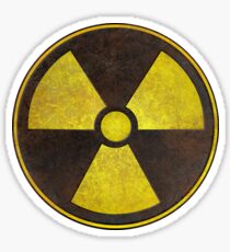 Radioactive Fallout Symbol - Scratched Sticker