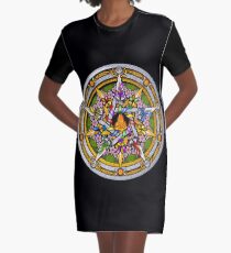 Sabbat Pentacle for Beltane, the Celtic May Day Festival Graphic T-Shirt Dress
