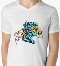 Pop Zinc Finger, blue Men's V-Neck T-Shirt