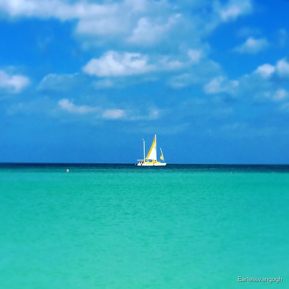 "Sail Away Aruba" by Earlessvangogh Redbubble
