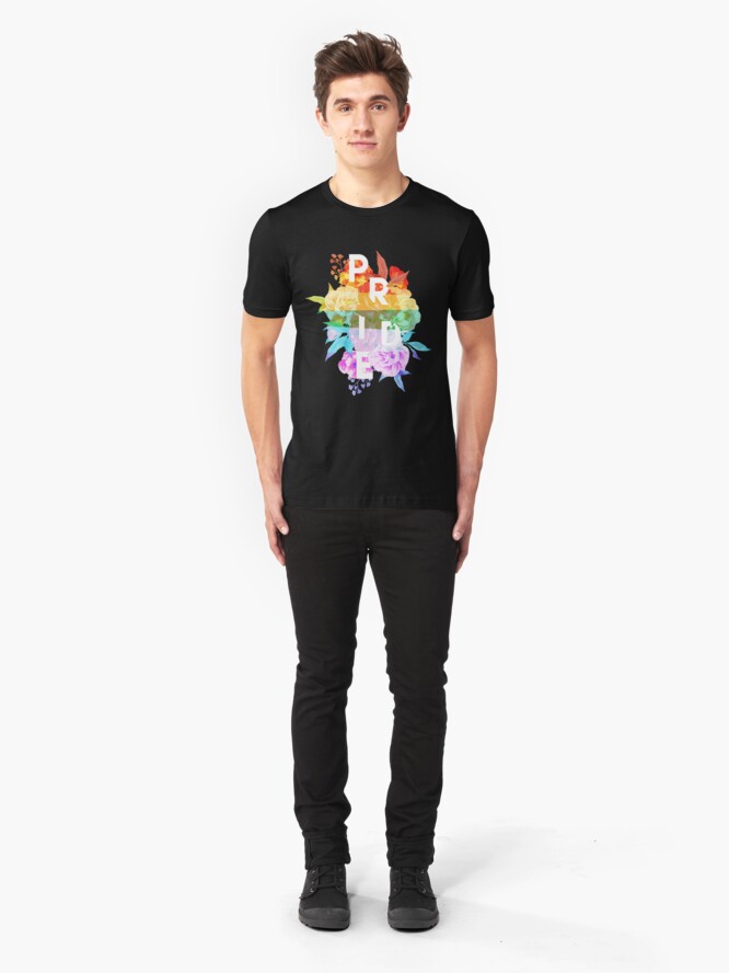 Alternate view of Floral Pride Slim Fit T-Shirt